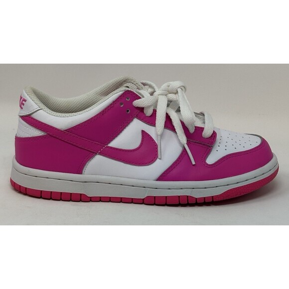Nike Dunk Low Laser Fuchsia Sneakers 4.5Y Women’s 6 Pink GS Shoes FB9109-102 - Picture 7 of 12